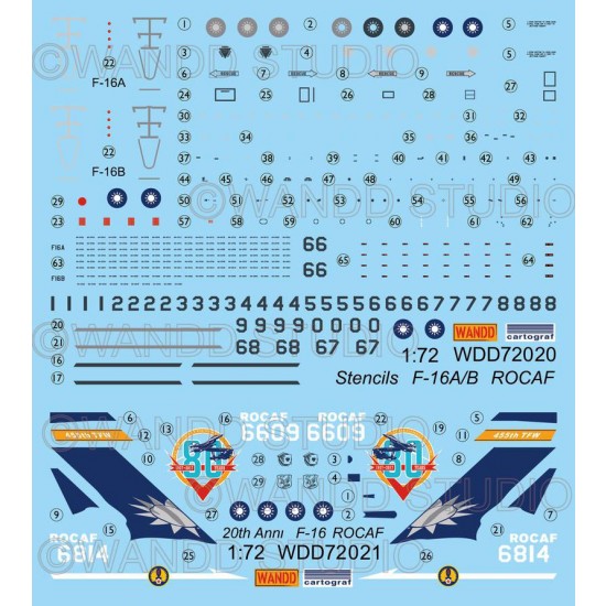 1/72 80th Anniversary of 814 Air Combat, ROCAF F-16A/B Decal 