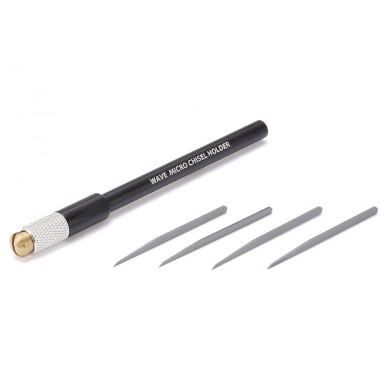 HG Micro Chisel Blades Set (0.1mm, 0.2mm, 0.3mm, 0.5mm) w/Holder