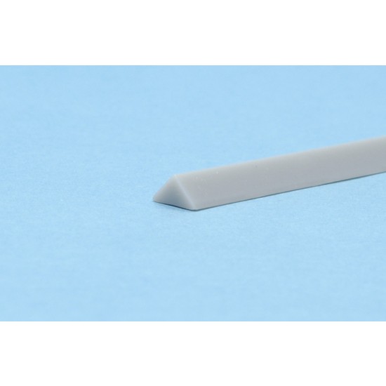 Styrene/PS Right Angle Triangle Stick (side: 2.00mm, length: 250mm, 6pcs, gray)
