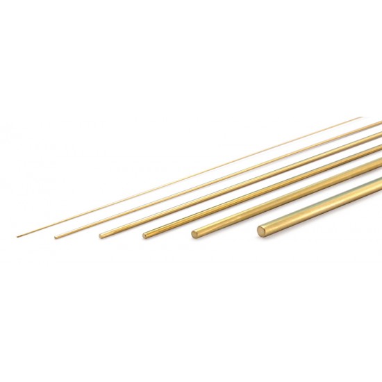 C Round Brass Rod No.5 (diameter: 1.5mm, length: 150mm, 3pcs)