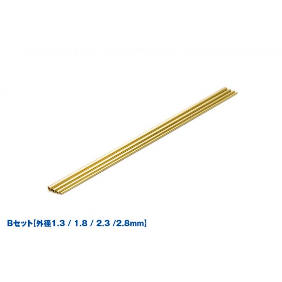 Copper Rod Sticks (out dia: 1.3mm, 1.8mm, 2.3mm, 2.8mm, length: 130mm, 4pcs)