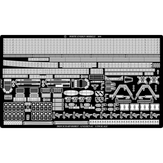 Photo-etched Parts for 1/350 DKM Scharnhorst for Dragon kit