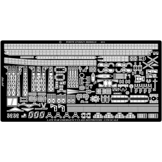 1/350 Late War Emergency Class Destroyers Detail Set (1 Photo-Etched Sheet)