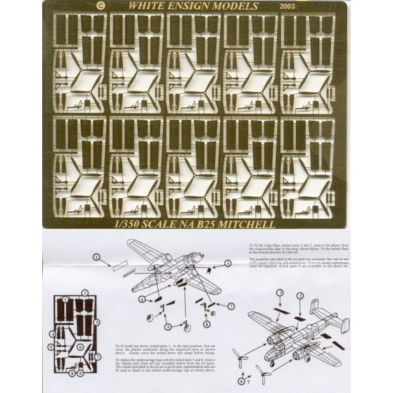 1/350 North-American B-25 Mitchell Detail-up Set (1 Photo-Etched Sheet)
