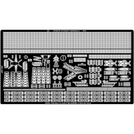 1/415 Royal Navy HMS Tiger Detail-up Set for Frog/Eastern Express kit (1 PE Sheet)