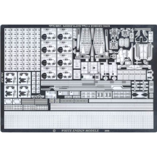 1/600 King George V Class Battleship Photo-etched parts for Airfix KGV