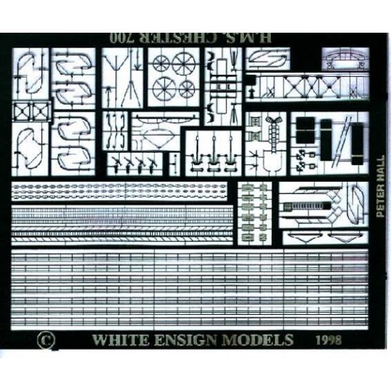 1/700 WWI British Royal Navy Cruiser/Destroyer Detail-up Set (1 Photo-Etched Sheet)