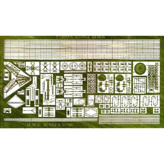 1/700 WWII Royal Navy County Class Cruiser Detail-up Set (1 Photo-Etched Sheet)