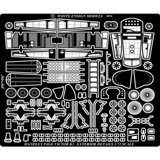 1/72 Handley-Page Victor K2 Exterior Detail-up Set for Matchbox/Revell kit (1 PE Sheet)