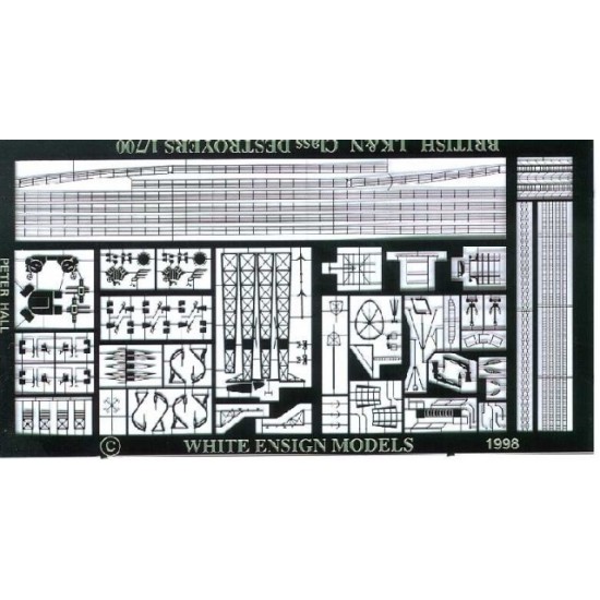 1/700 Royal Navy J, K, N Class Destroyer Detail-up Set for Matchbox kit (1 PE Sheet)