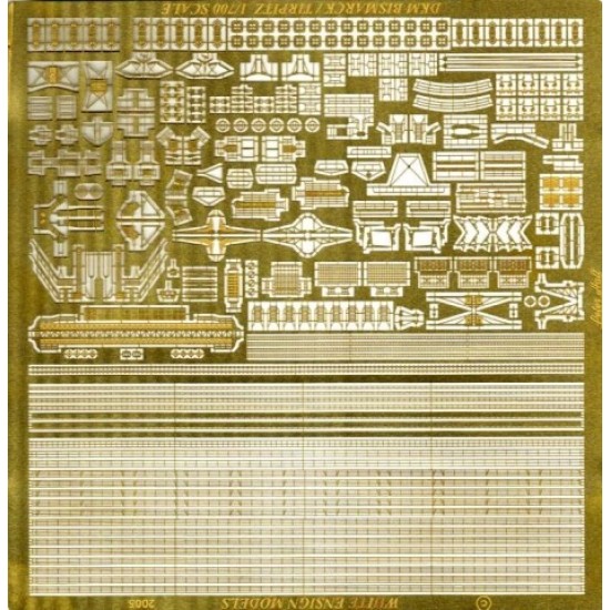 1/700 DKM Bismarck/Tirpitz Detail-up Set for Trumpeter/Dragon/Aoshima/Samek kit (1 PE)