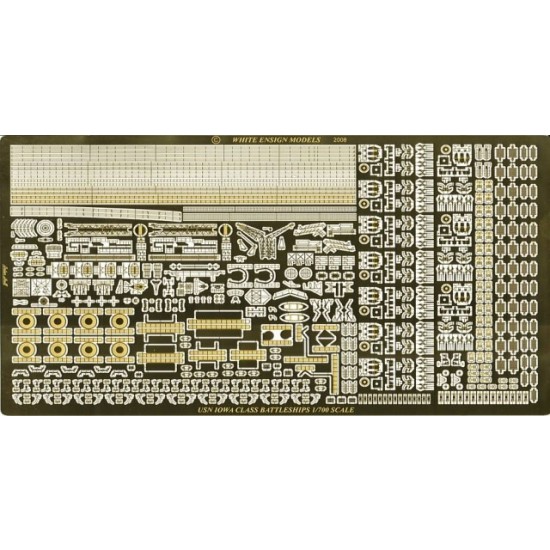 1/700 WWII US Battleship lowa Class Detail-up Set for Tamiya/Fujimi kit (1 PE Sheet)