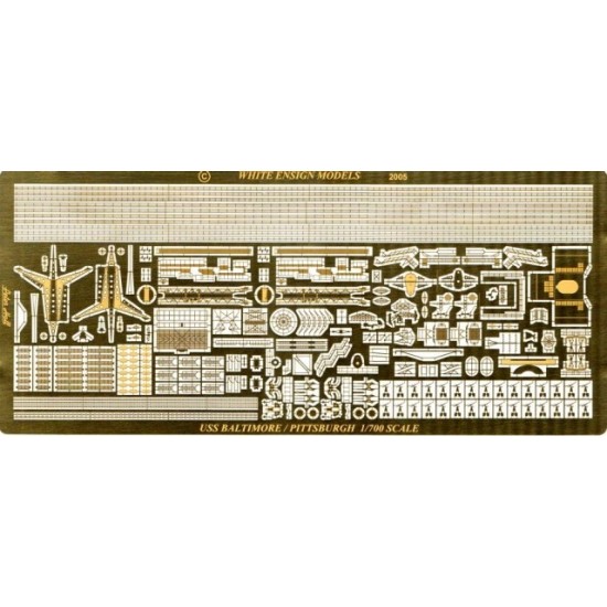 1/700 USS Baltimore/Pittsburgh Detail-up Set for Trumpeter kit (1 Photo-Etched Sheet)