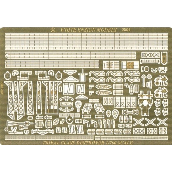 1/700 Royal Navy Tribal Class Destroyer Upgrade Set for Trumpeter/Skywave kit (1 PE Sheet)