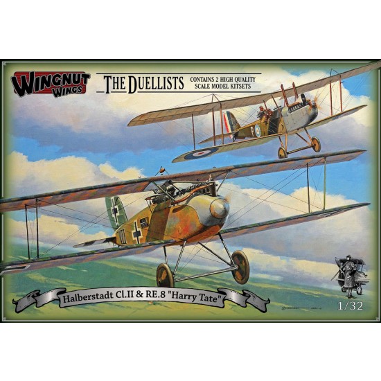 1/32 WWI Halberstadt Cl.II & RE.8 Harry Tate "The Duellists" (2 kits)