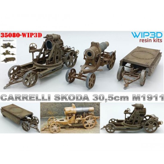 1/35 Skoda M1911 30.5cm Trailers Resin kit