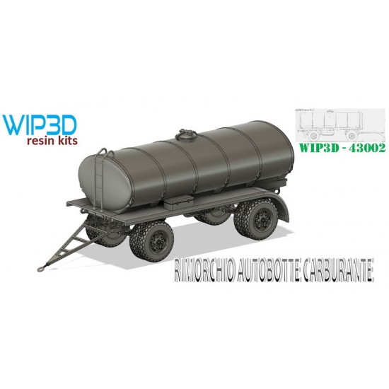 1/43 Italian Tanker Fuels Trailer resin kit