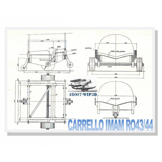 1/48 Carrello Imam Ro43/44 Resin kit w/Accessories