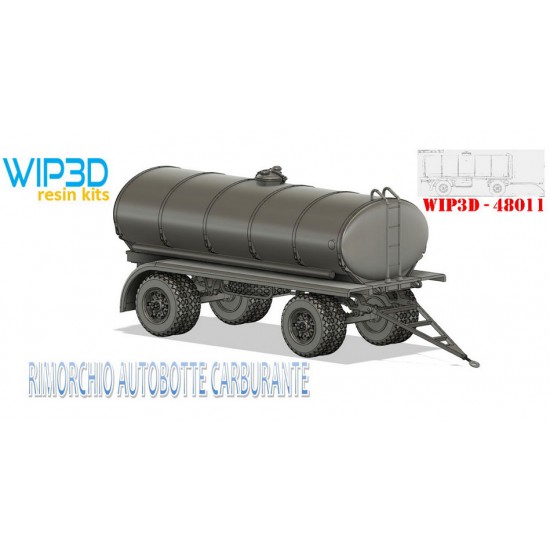 1/48 Italian Tanker Fuels Trailer resin kit