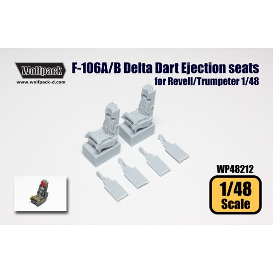 1/48 Convair F-106A/B Delta Dart Ejection Seats for Revell/Trumpeter kit (6 Resin Parts)