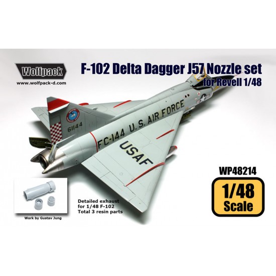 Wolfpack 1/48 Resin F-102 Delta Dagger J57 Engine Nozzle for Revell - WP48214 Wolfpack 1/48 Resin F-102 Delta Dagger J57 Engine Nozzle for Revell - WP48214