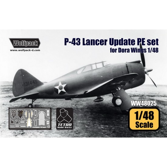 1/48 Republic P-43 Lancer Update PE Set for Dora Wings kits