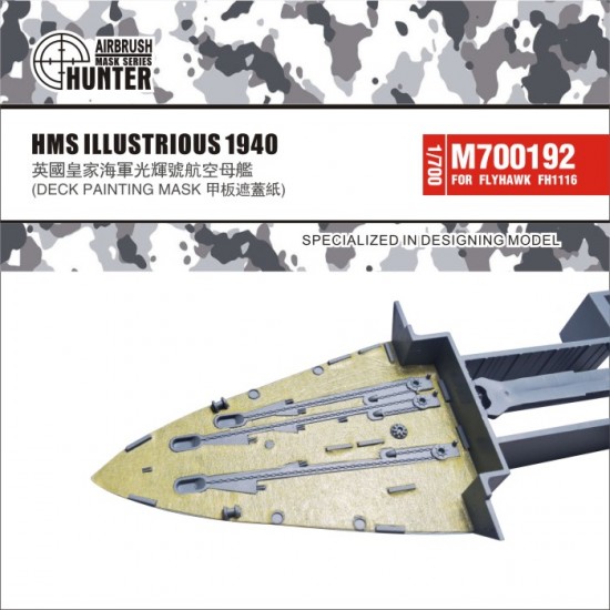 1/700 HMS Illustrious 1940 Deck Masking Sheet for Flyhawk kits
