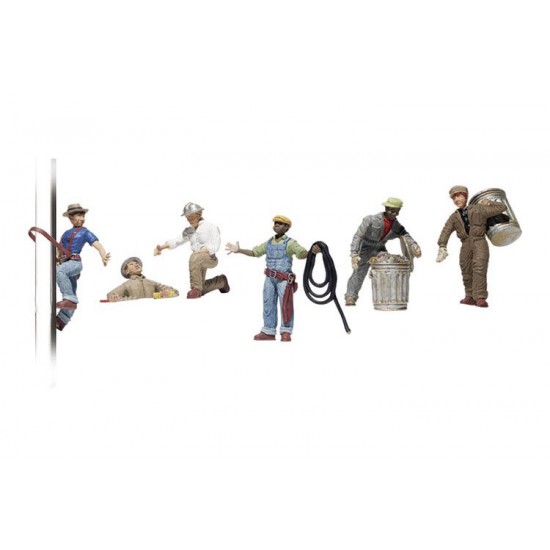 HO Scale City Workers (6 men)