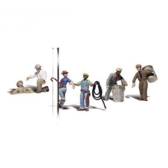 O Scale City Workers (6 figures w/acc)