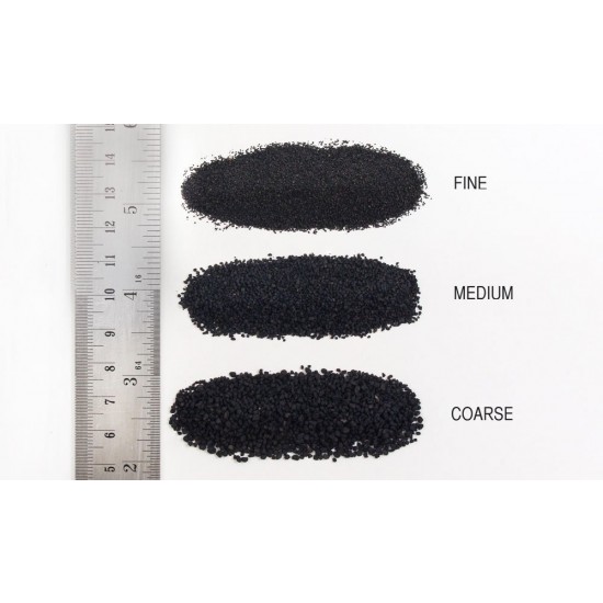 Roadbed/Track-Bed - Cinders Fine Ballast (coverage area = 21.6 in3 / 353 cm3)