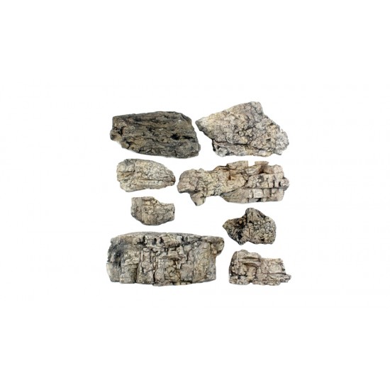 Terrain - Faceted Ready Rocks (8pcs, 8.89cm-19cm x 5.08cm-10.1cm)