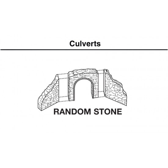 1/87 (HO Scale) Random Stone Culvert (2pcs)