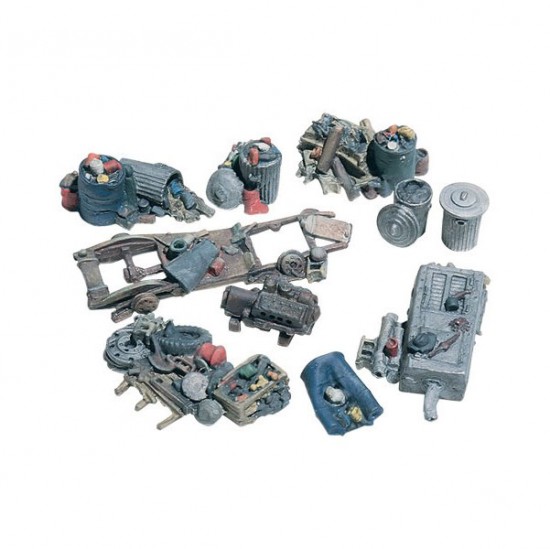 HO Scale Assorted Junk Piles Kit