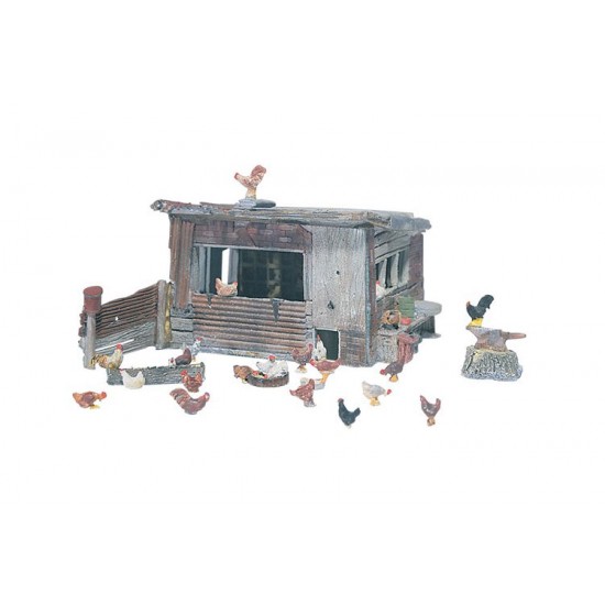 HO Scale Chicken Coop Kit