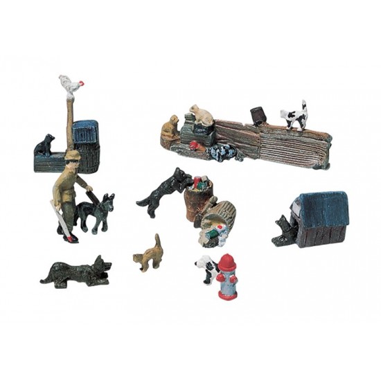 HO Scale Cats and Dogs Kit