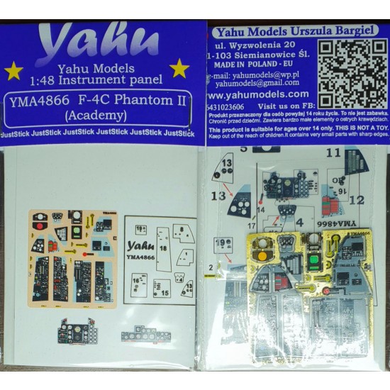 1/48 McDonnell Douglas F-4C Phantom II Instrument Panel for Academy kits