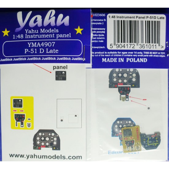 1/48 P-51D Mustang Late Instrument Panel for Eduard kits