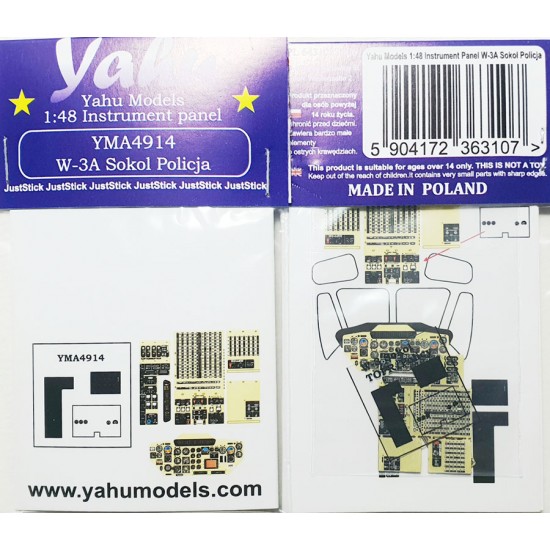 1/48 W-3A Sokol Policja Instrument Panel for Answer kits