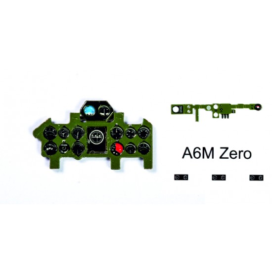 1/72 A6M5 Zero (Mitsubishi Green) Instrument Panel for Airfix/Hasegawa/Tamiya