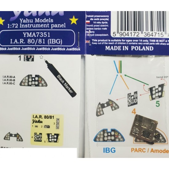 1/72 I.A.R. 80/81 Instrument Panel for IBG kits