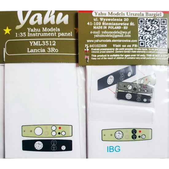 1/35 Lancia 3Ro Heavy Truck Instrument Panel for IBG kits
