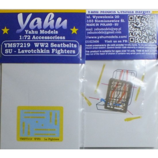 1/72 WWII Lavochkin Fighters SU Seatbelts