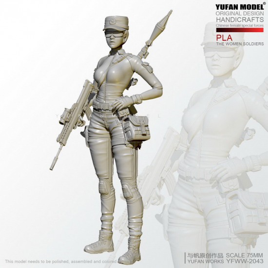 1/24 Chinese PLA Special Forces Girl w/Anti-tank RPG