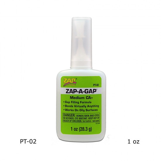 Zap-A-Gap CA+ Super Glue Medium Viscosity (1 oz / 28.3 g)