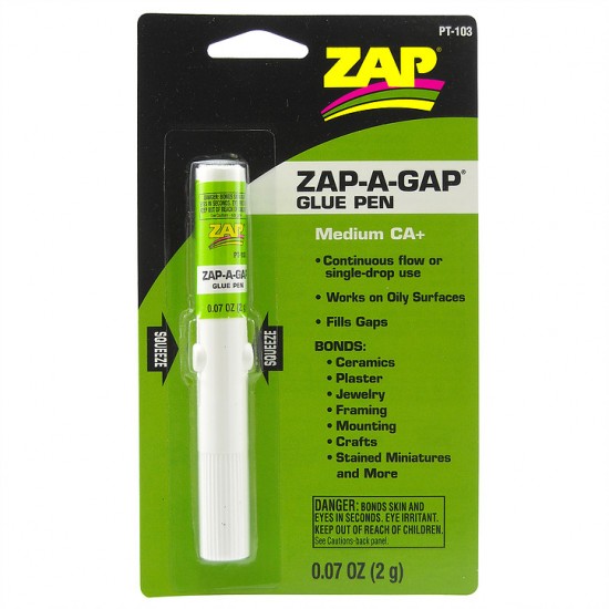Zap-A-Gap CA+ Super Glue Medium Viscosity Glue Pen (0.07 oz / 2 g)