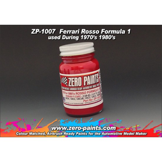 Ferrari/Maserati Paint - Rosso Formula 1 1970-1980 312B-B3, 312T-T5 126C 156/85 60ml