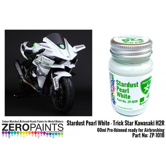 Trick Star Kawasaki H2R Stardust Pearl White Paint 60ml