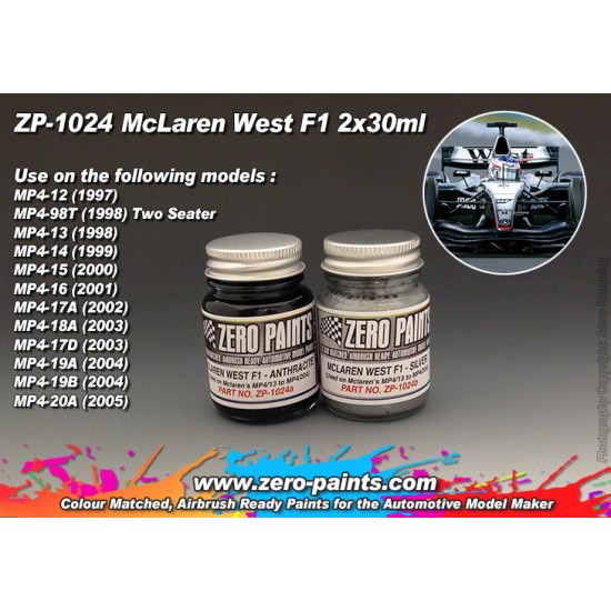 McLaren West F1 (MP4/13 to MP4/20A) Paints 2x30ml