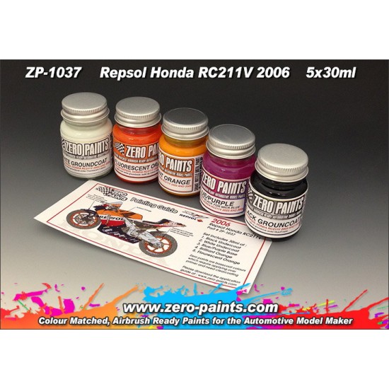 Repsol Honda RC211V 2006 Paint Set 5x30ml