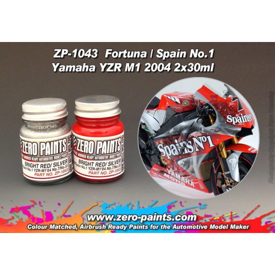 Fortuna/Spain No.1 Yamaha YZR-M1'04 No.7/No.33 Paint Set 2x30ml